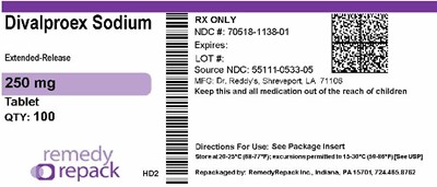 Divalproex Sodium 250mg 70518 1138 01